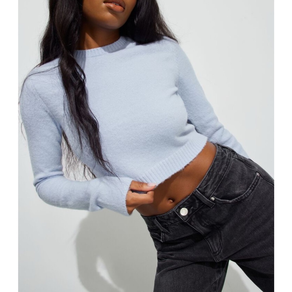 Spongy Bodycon Crop Sweater